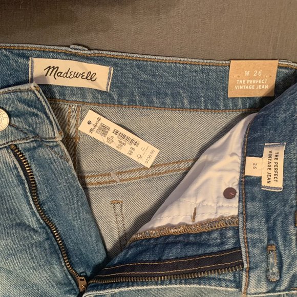 Madewell NWT Sz 26 Perfect Vintage Jeans - Picture 3 of 8